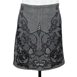ALBERTO MAKALI Mini Skirt  Size Small In Gray / Black Made In USA